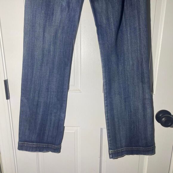Dkny Vintage Embellished Studded Blue Distressed Low Rise Jeans Y2K - Picture 7 of 7